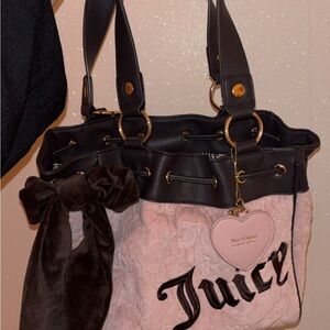 Juicy Couture Pink and Black Tote Bag